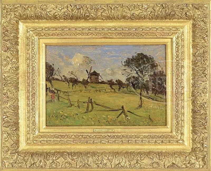 Paesaggio con mulino a vento